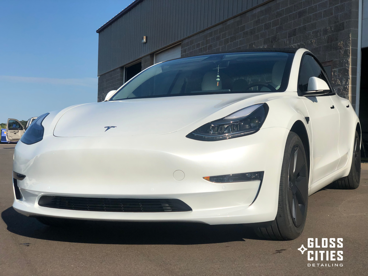 paint protection film services for tesla model 3 at gloss cities detailing